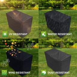 Oxbridge Black 2 Seater 1.2M 4Ft Waterproof Outdoor Garden Bench Furniture Cover - thumbnail 6