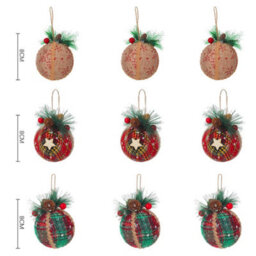 Living And Home Set Of 9 Christmas Decoration Christmas Bauble Set Xmas Ornament - thumbnail 5