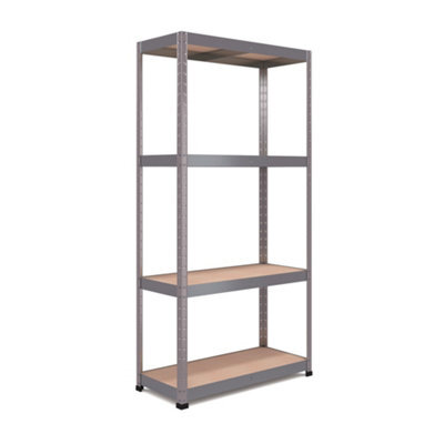 Rb Boss Garage Shelving Unit 4 Shelf Mdf Galvanised Steel (H)1800mm (W)900mm (D)400mm - image 1