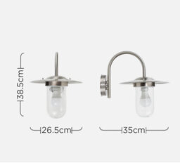 Swan Neck Garden Wall Light Outdoor Outside Path Lamp Lantern Shade Bathroom - thumbnail 5