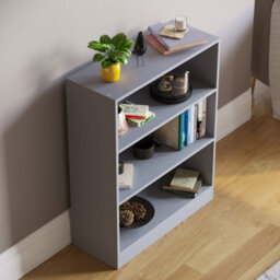 Lassic Vida Designs Cambridge Grey 3 Tier Low Bookcase Freestanding Shelving Unit (H)750mm (W)600mm (D)240mm - thumbnail 6
