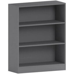 Lassic Vida Designs Cambridge Grey 3 Tier Low Bookcase Freestanding Shelving Unit (H)750mm (W)600mm (D)240mm - thumbnail 7