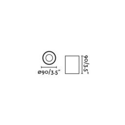 Luminosa Lighting Luminosa Goz Led Outdoor Surface Mounted Ceiling Light Dark Grey Ip54 - thumbnail 2