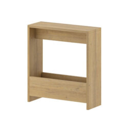 Decortie Simpi Modern Slim End Table Magazine Rack 55Cm Multipurpose Oak Living Room H 60Cm - thumbnail 2