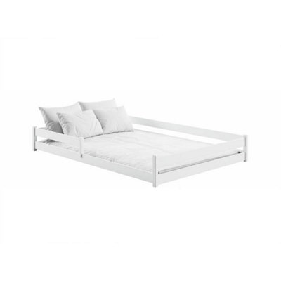 Arte White Fini Eu Double Bed W147Cm X H29Cm X D208Cm - Montessori-Ready Minimalist Design - image 1