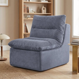 Roxgox Compact Bean Bag Chair Memory Foam Lazy Sofa Sack, Floor Couch For Bedroom, Living Room, Office & Home (Grey)