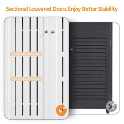 Yaheetech White 5-Tier Shoe Storage Cabinet With Louvered Door - thumbnail 7