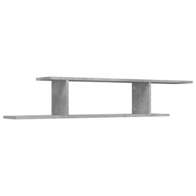 Vidaxl Wall-Mounted Tv Shelf Concrete Grey 125X18X23 Cm Engineered Wood - image 1