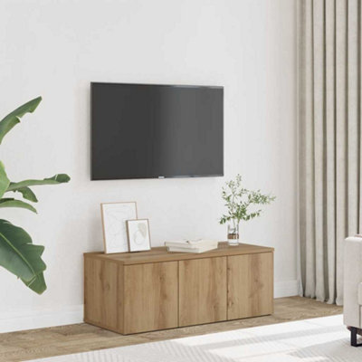 Walplus Tv Cabinet Artisan Oak 80X34X30 Cm Engineered Wood - image 1
