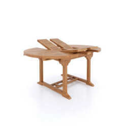 Eterna St.ives Teak Garden Outdoor Dining Table & 6 Seat Chair Set - With Black Cushions - thumbnail 4