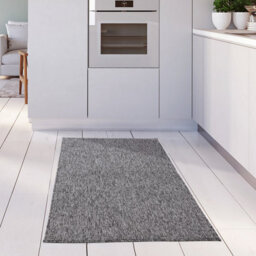 The Rugs Solid Design Low Pile Living Room Rugs In Grey Flex Collection 1000G - thumbnail 9