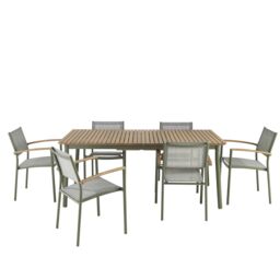 GoodHome Akoa Wooden 8 Seater Extendable Rectangular Table - thumbnail 4