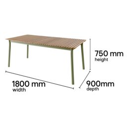 GoodHome Akoa Wooden 8 Seater Extendable Rectangular Table - thumbnail 9