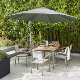 GoodHome Akoa Wooden 8 Seater Extendable Rectangular Table - thumbnail 1
