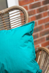 Waterproof Outdoor Garden Cushion Covers Patio Cushion Cover Cases Square Pack Of 2 Teal 60Cm X 60Cm - thumbnail 3