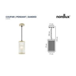 Nordlux Coupar Outdoor Plastic Pendant Light Weatherproof Sand,mains - thumbnail 5