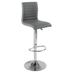 Furniture in Fashion Caprice Small Rustic Oak Wooden Bar Table 4 Ripple Grey Stools - thumbnail 3