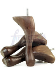 L&F Queen Anne Wooden Legs Antique Brown Stain 150mm High Set Of 4 Replacement Furniture Feet Chairs Sofas Footstools M8 (8mm) - thumbnail 6