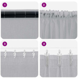 Berkfield Curtains With Curtains 2 Pcs Dark Gray Polyester - thumbnail 6