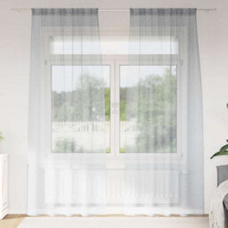 Berkfield Curtains With Curtains 2 Pcs Dark Gray Polyester