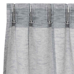Berkfield Curtains With Curtains 2 Pcs Dark Gray Polyester - thumbnail 4