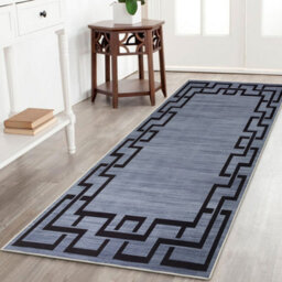 Ameha Nico Geometric Printed Rug Modern Bedroom Super Soft Non Slip Hallway Runner 80X150 Cm Greek Key Pattern Carpets - thumbnail 7
