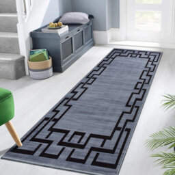 Ameha Nico Geometric Printed Rug Modern Bedroom Super Soft Non Slip Hallway Runner 80X150 Cm Greek Key Pattern Carpets - thumbnail 4