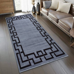 Ameha Nico Geometric Printed Rug Modern Bedroom Super Soft Non Slip Hallway Runner 80X150 Cm Greek Key Pattern Carpets - thumbnail 5