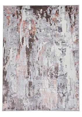 Grey Rose Abstract Rug, 8mm Thickness Modern Rug, Grey Rose Rug For Bedroom, Living Room, & Dining Room-160Cm X 220Cm - image 1