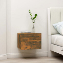 Berkfield Bedside Cabinets 2 Pcs Smoked Oak 40X30X30 Cm Engineered Wood - thumbnail 1