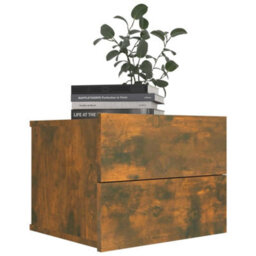 Berkfield Bedside Cabinets 2 Pcs Smoked Oak 40X30X30 Cm Engineered Wood - thumbnail 3