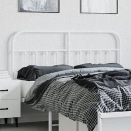 Berkfield Metal Headboard White 135 Cm - thumbnail 3