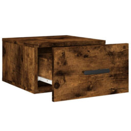 Berkfield Wall-Mounted Bedside Cabinets 2 Pcs Smoked Oak 35X35X20 Cm - thumbnail 7