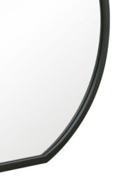 Mirroroutlet The Circulus Black Framed Flat Bottom Circular Wall Mirror 84Cm X 80Cm - thumbnail 4