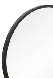 Mirroroutlet The Circulus Black Framed Flat Bottom Circular Wall Mirror 84Cm X 80Cm - thumbnail 3