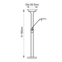 Luminosa Lighting Luminosa Rome Mother & Child Lamp Matt Black, Opal Glass, 1X R7S - thumbnail 8
