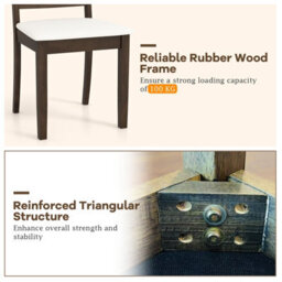 Gainoom Modern Dining Chair Set Of 2 Upholstered Farmhouse Chairs W/ Rubber Wood Frame - thumbnail 8
