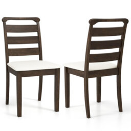 Gainoom Modern Dining Chair Set Of 2 Upholstered Farmhouse Chairs W/ Rubber Wood Frame