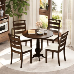 Gainoom Modern Dining Chair Set Of 2 Upholstered Farmhouse Chairs W/ Rubber Wood Frame - thumbnail 4