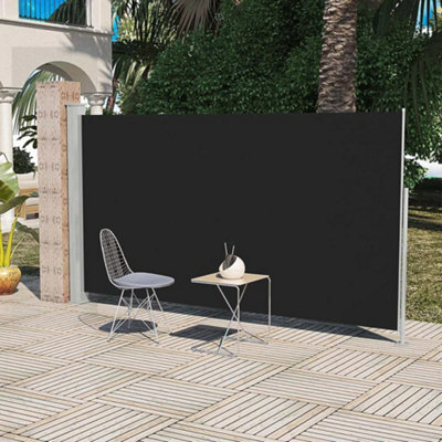 Berkfield Patio Terrace Side Awning 160 X 300 Cm Black - image 1