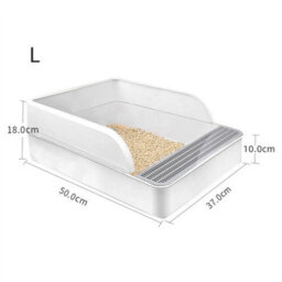 Extra Large Open Cat Litter Tray High Sided Deep Jumbo Rim Pan Box Loo Toilet - thumbnail 2