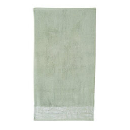 Dreams & Drapes Lacie 100% Cotton Green Crushed Leaf Pattered Towel - thumbnail 3
