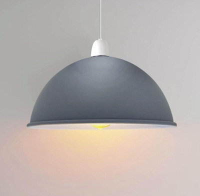Ledsone 40Cm Metal Industrial Ceiling Lamp Shade Easy Fit Dome Light For Bedroom/kitchen - image 1