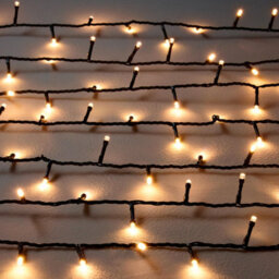 200 Warm White Led String Lights With Timer Function Green Cable - thumbnail 1