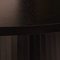 Ohs Madison Ribbed Round Dining Table Wood Effect - Coffee - thumbnail 3