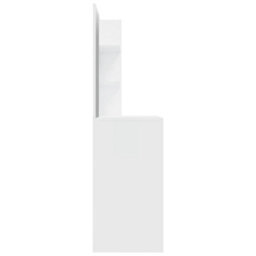 Vidaxl Dressing Table With Mirror High Gloss White 74.5X40X141 Cm - thumbnail 8