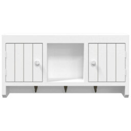 Berkfield Key Cabinet White 40X8.5X20 Cm Engineered Wood&steel - thumbnail 5