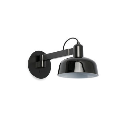 Luminosa Lighting Luminosa Tatawin Dome Wall Lamp Shiny Black - image 1