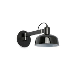 Luminosa Lighting Luminosa Tatawin Dome Wall Lamp Shiny Black - thumbnail 1