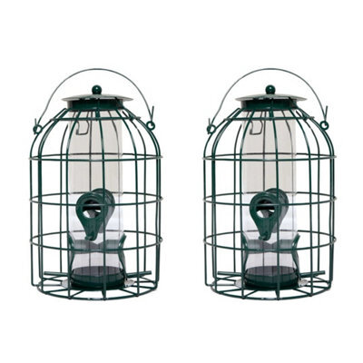 Pack Of 2 Wild Bird Seed Feeder Cage With Squirrel Guard - image 1
